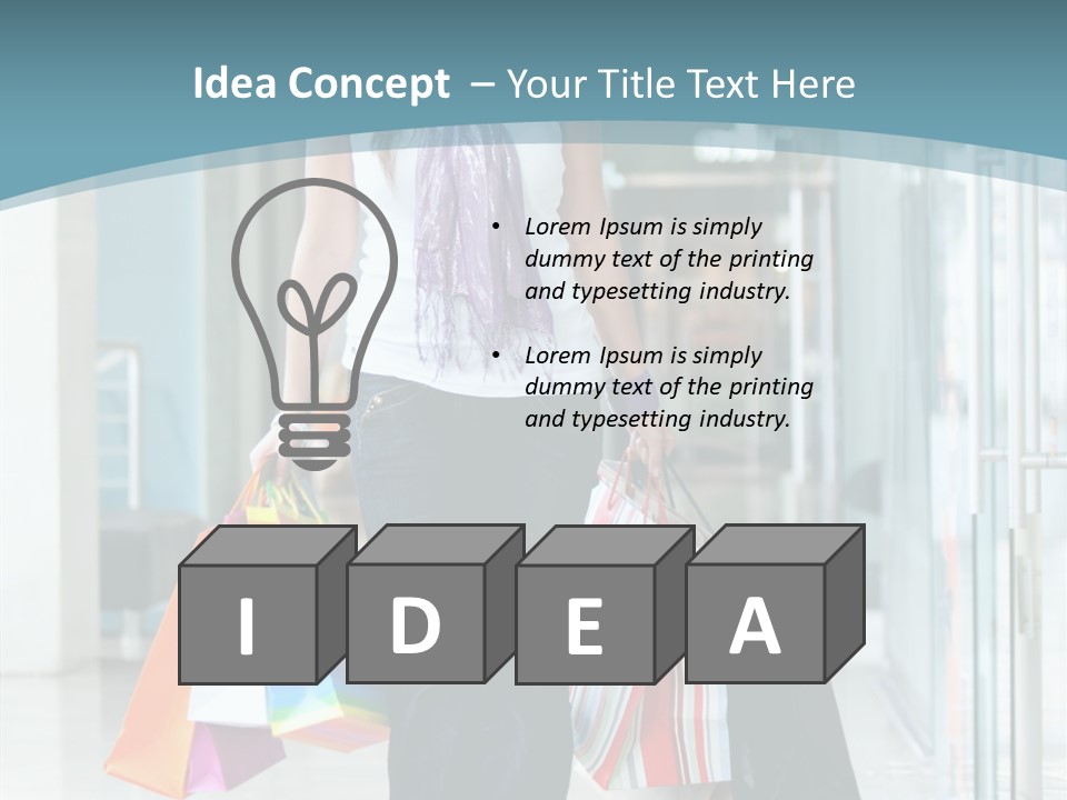 Young Person Bag PowerPoint Template