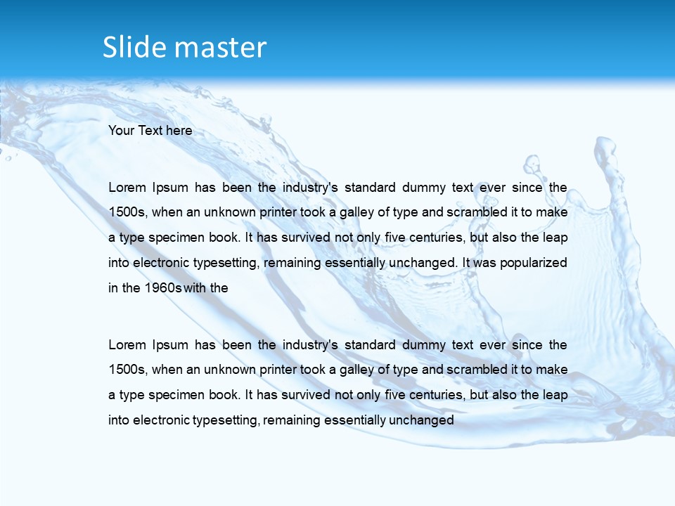 Bubble Water Thirst PowerPoint Template