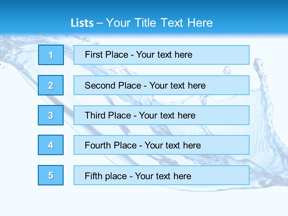 Bubble Water Thirst PowerPoint Template