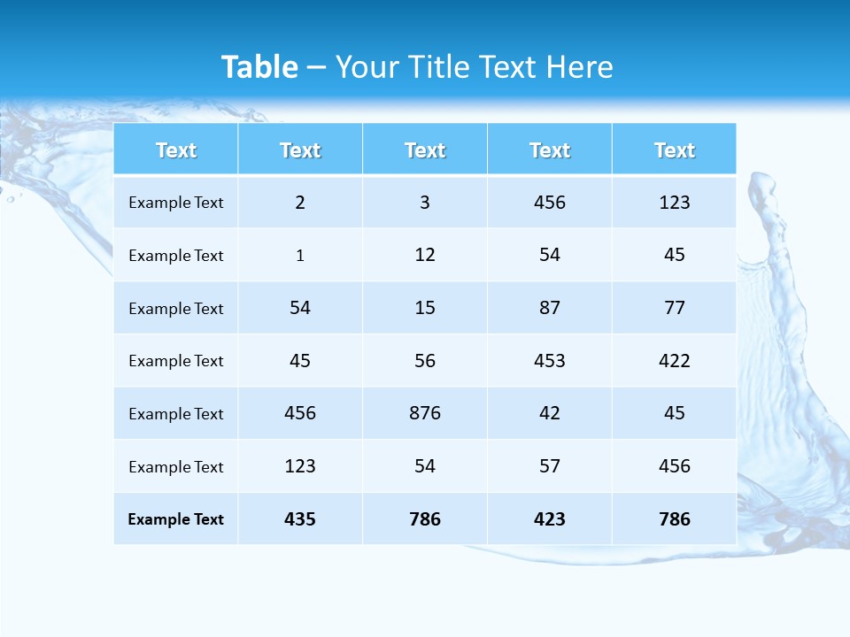 Bubble Water Thirst PowerPoint Template