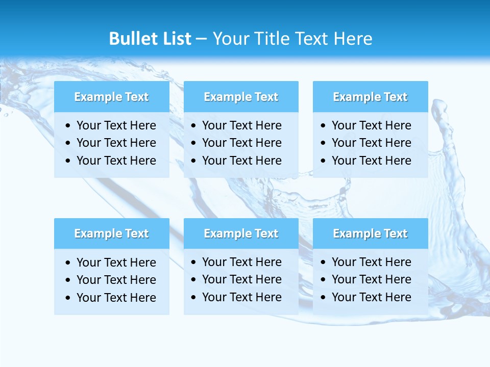 Bubble Water Thirst PowerPoint Template