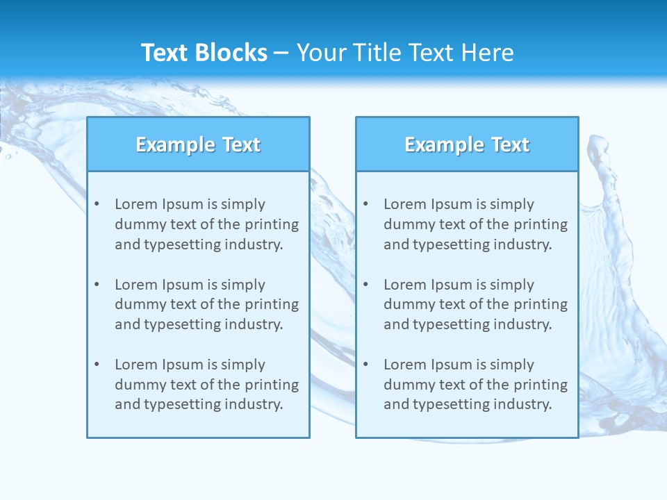 Bubble Water Thirst PowerPoint Template