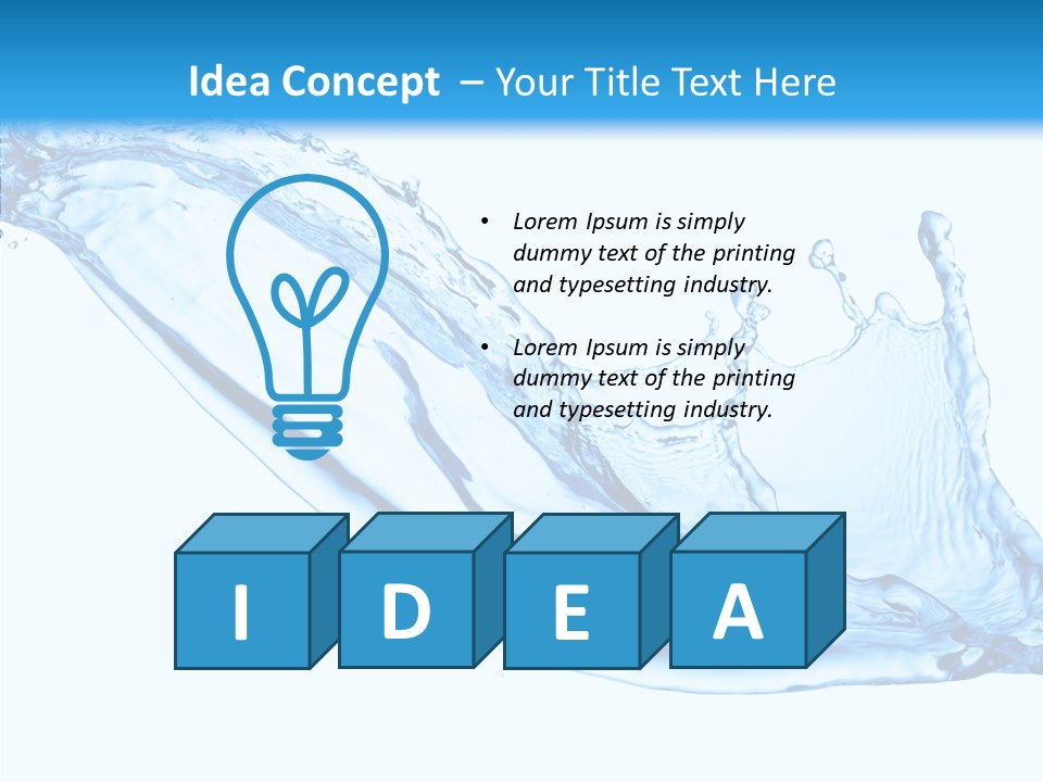 Bubble Water Thirst PowerPoint Template