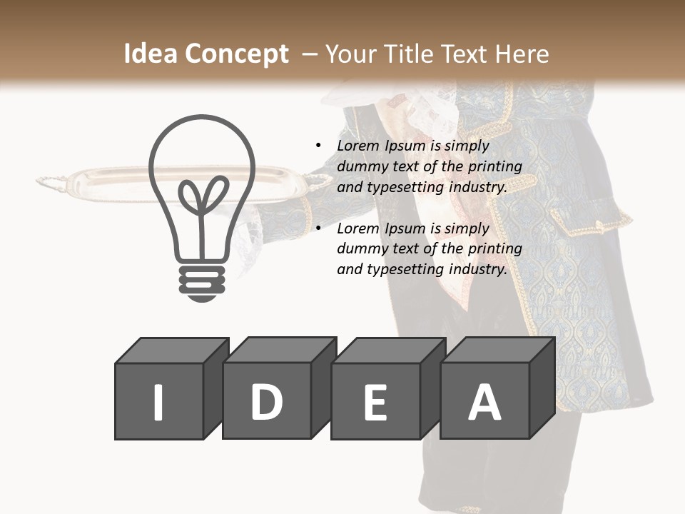 Helping Livery Footman PowerPoint Template