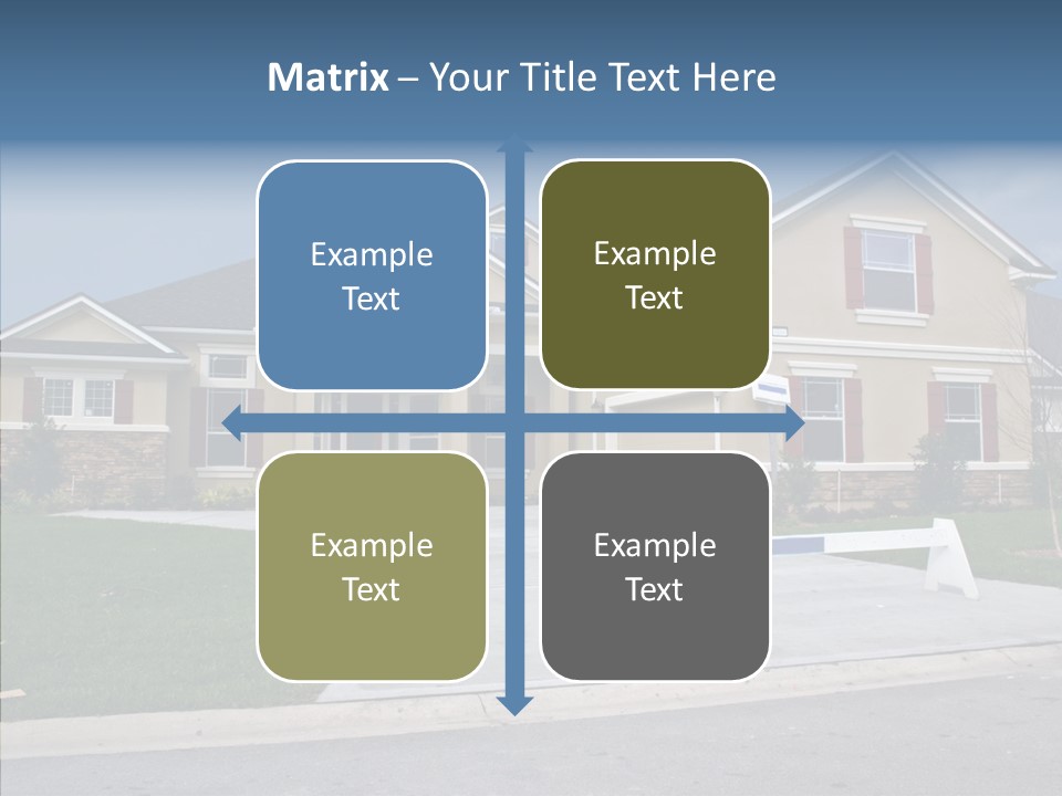 Stone Shingle Blue PowerPoint Template