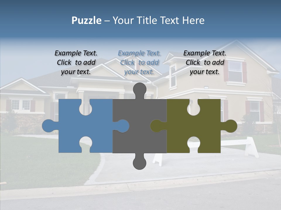 Stone Shingle Blue PowerPoint Template
