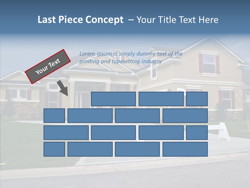 Stone Shingle Blue PowerPoint Template