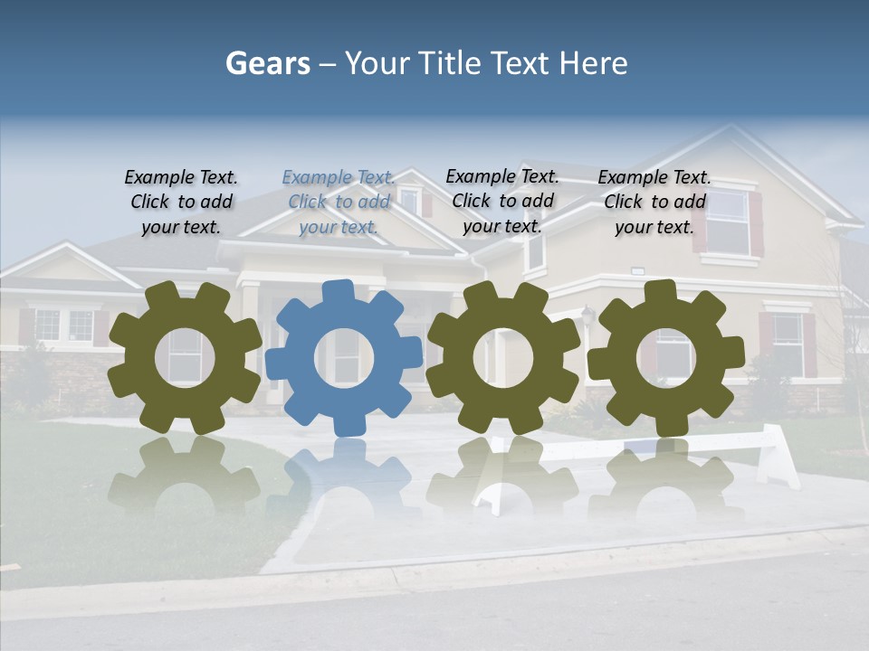 Stone Shingle Blue PowerPoint Template