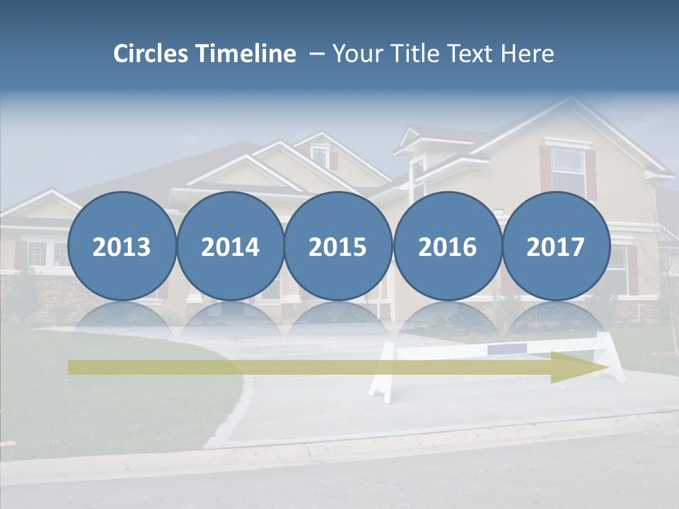 Stone Shingle Blue PowerPoint Template