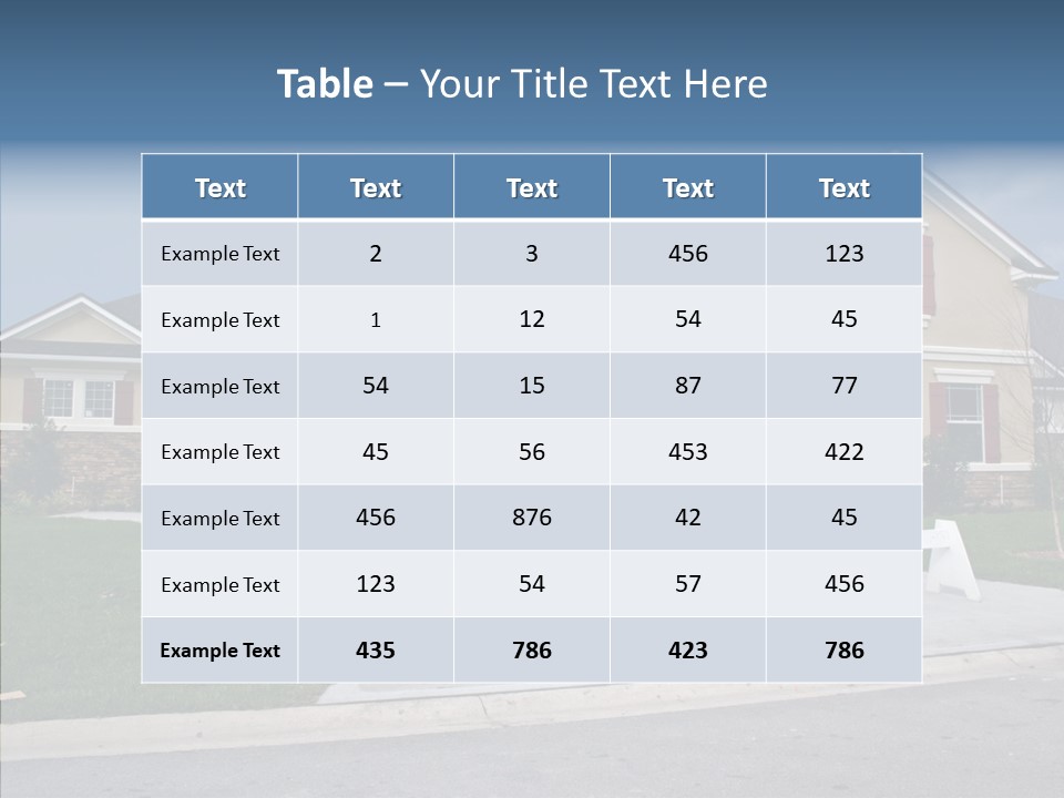 Stone Shingle Blue PowerPoint Template