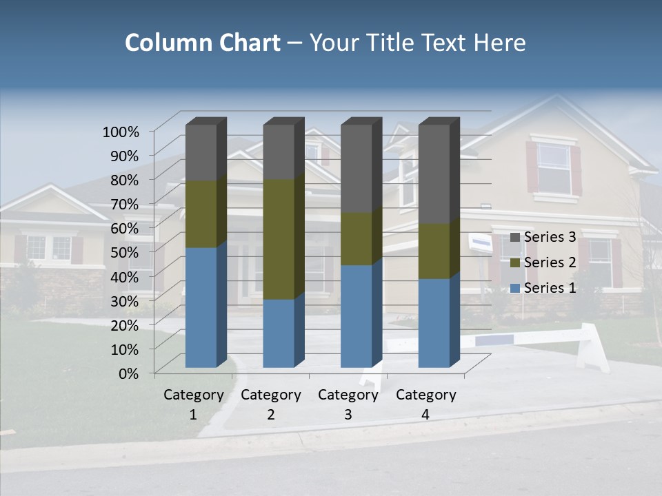 Stone Shingle Blue PowerPoint Template