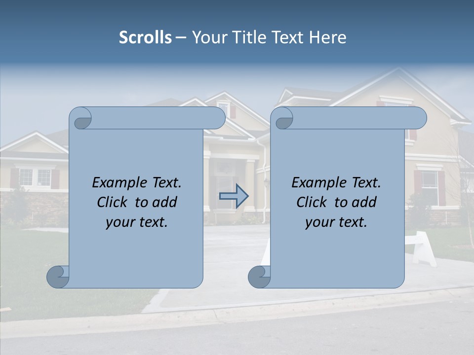 Stone Shingle Blue PowerPoint Template