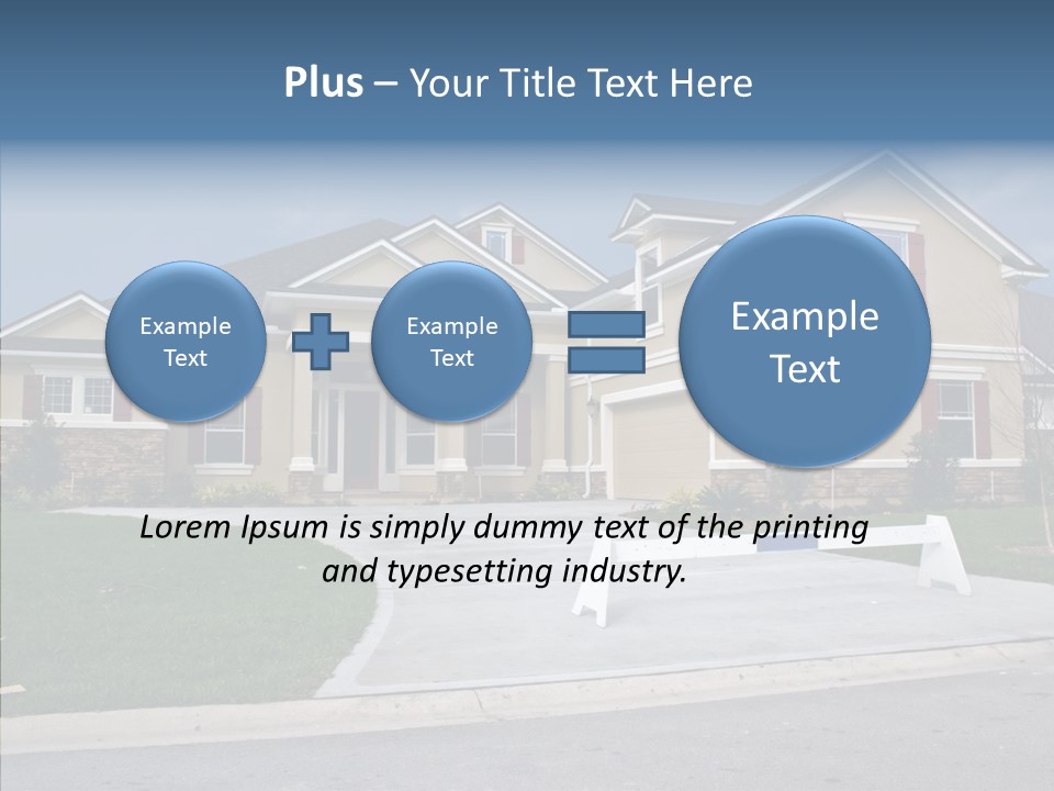 Stone Shingle Blue PowerPoint Template