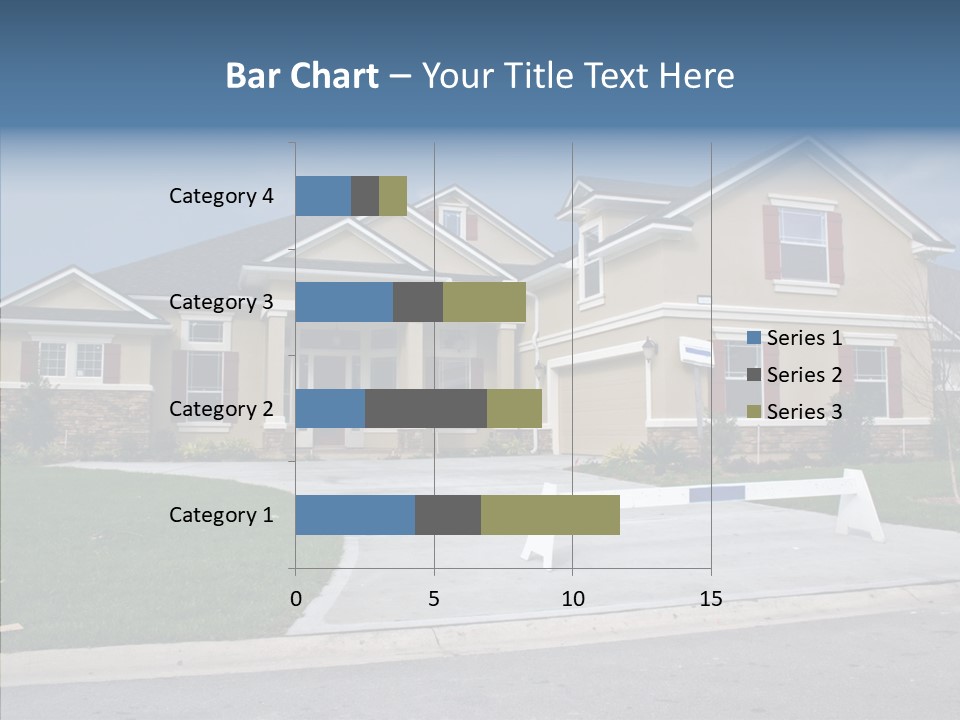 Stone Shingle Blue PowerPoint Template
