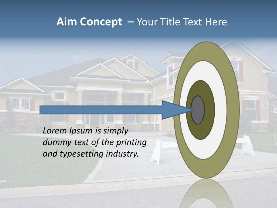 Stone Shingle Blue PowerPoint Template