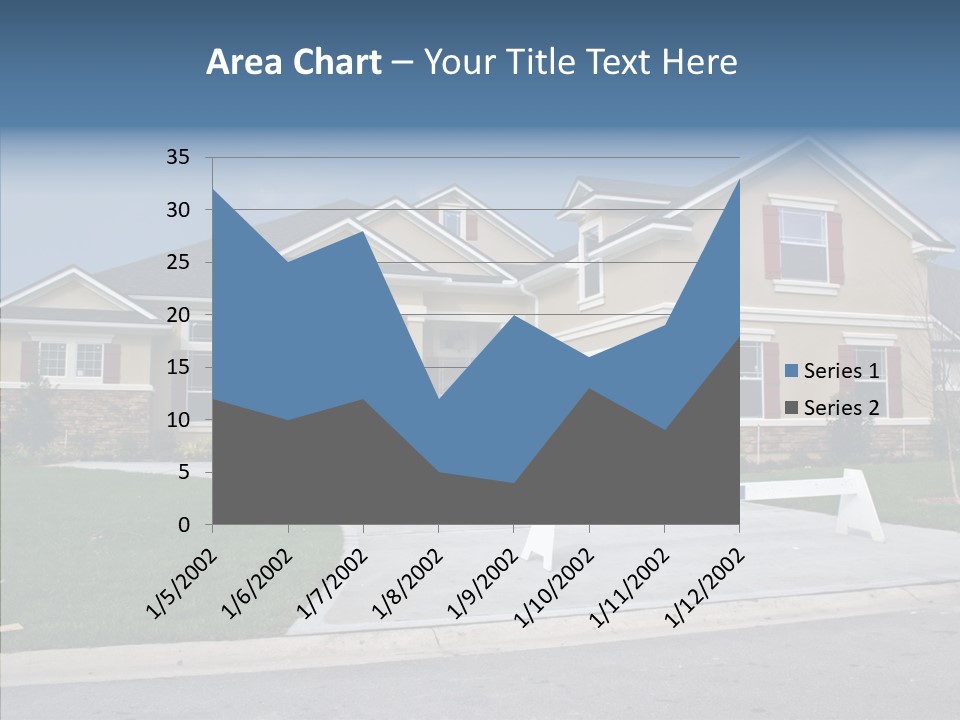 Stone Shingle Blue PowerPoint Template