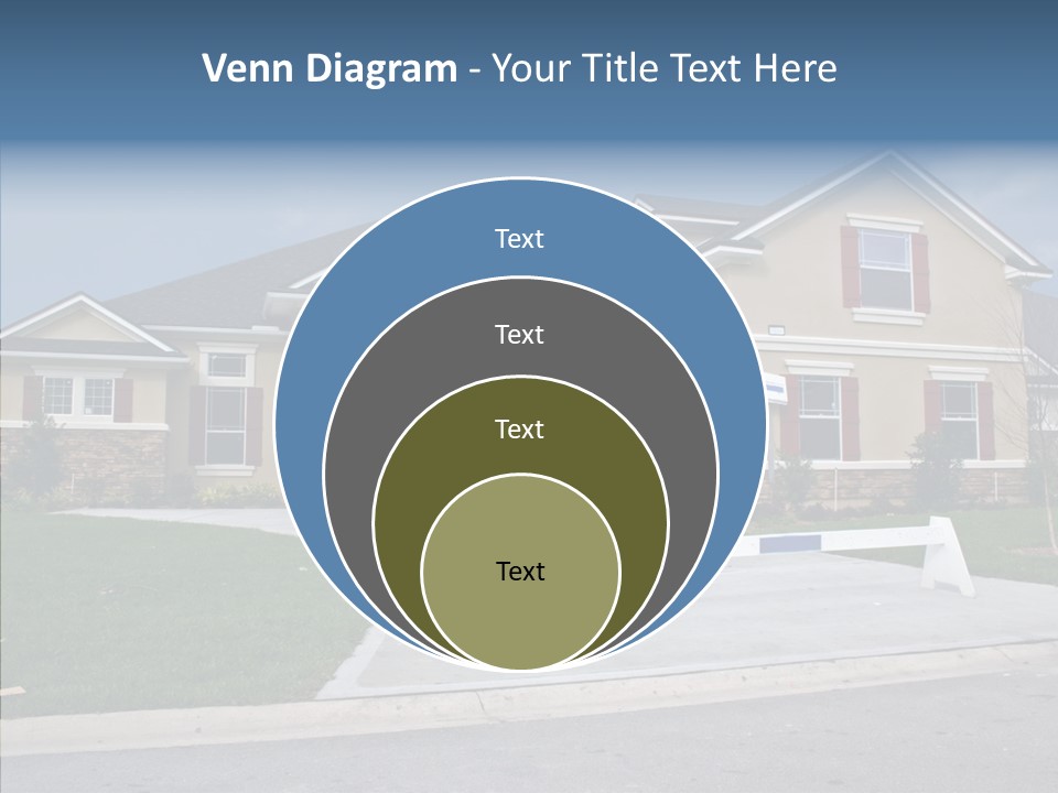 Stone Shingle Blue PowerPoint Template