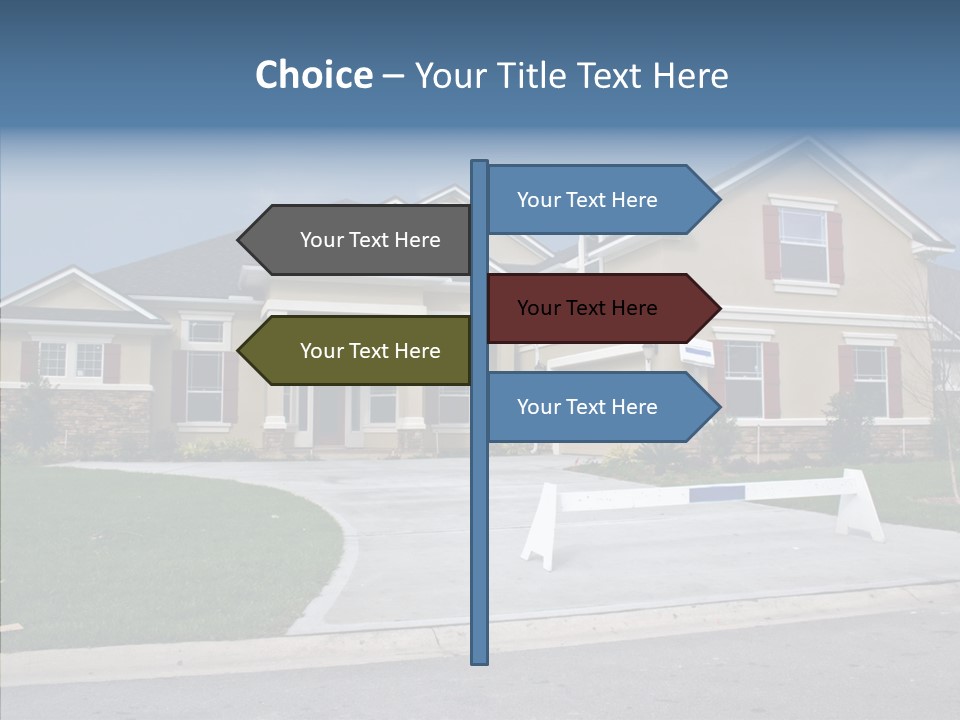 Stone Shingle Blue PowerPoint Template