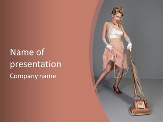Sexy Maid Domestic PowerPoint Template