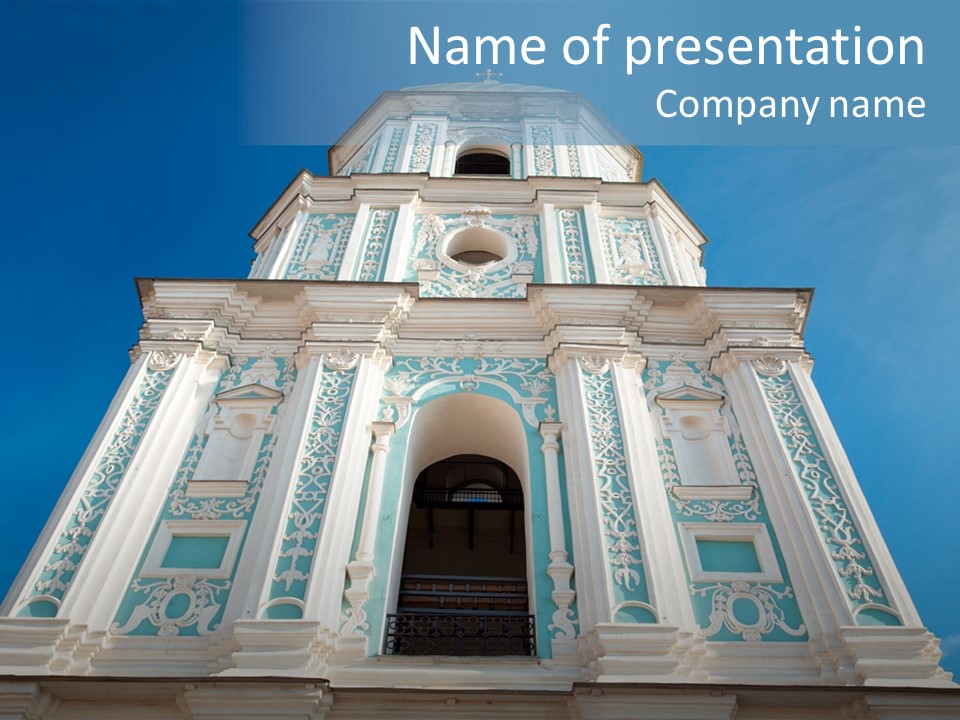 Building Below Outdoor PowerPoint Template