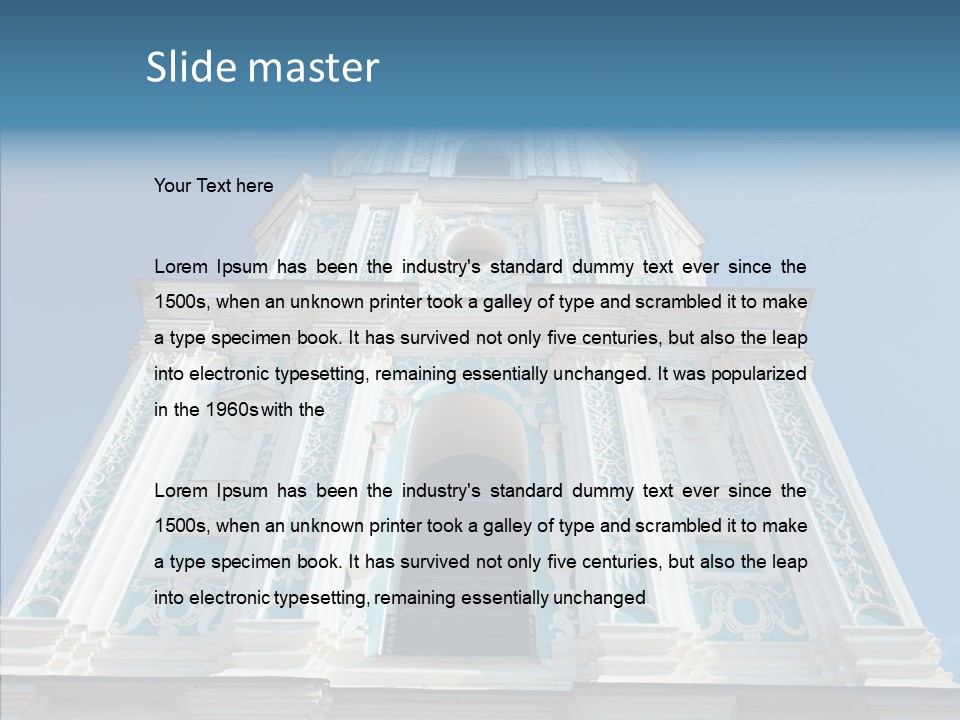 Building Below Outdoor PowerPoint Template