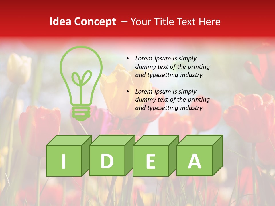 Tulip Yellow May PowerPoint Template
