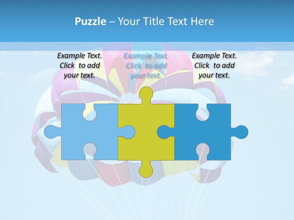 Skydiving Recreational Parasailing PowerPoint Template