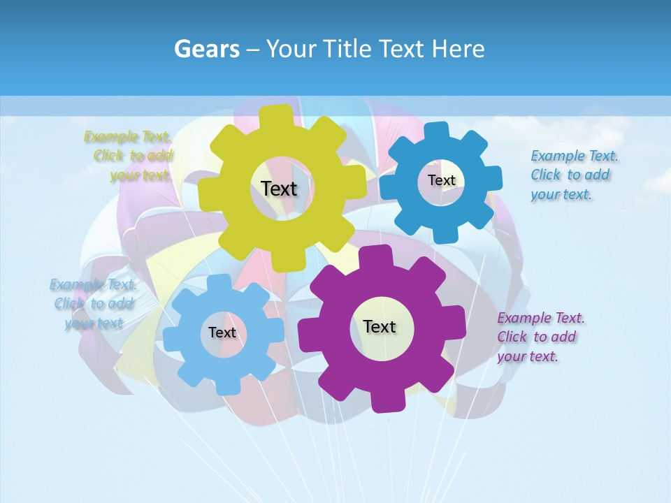 Skydiving Recreational Parasailing PowerPoint Template