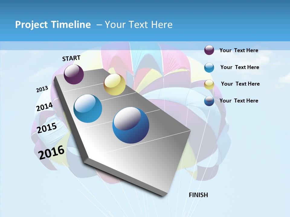 Skydiving Recreational Parasailing PowerPoint Template