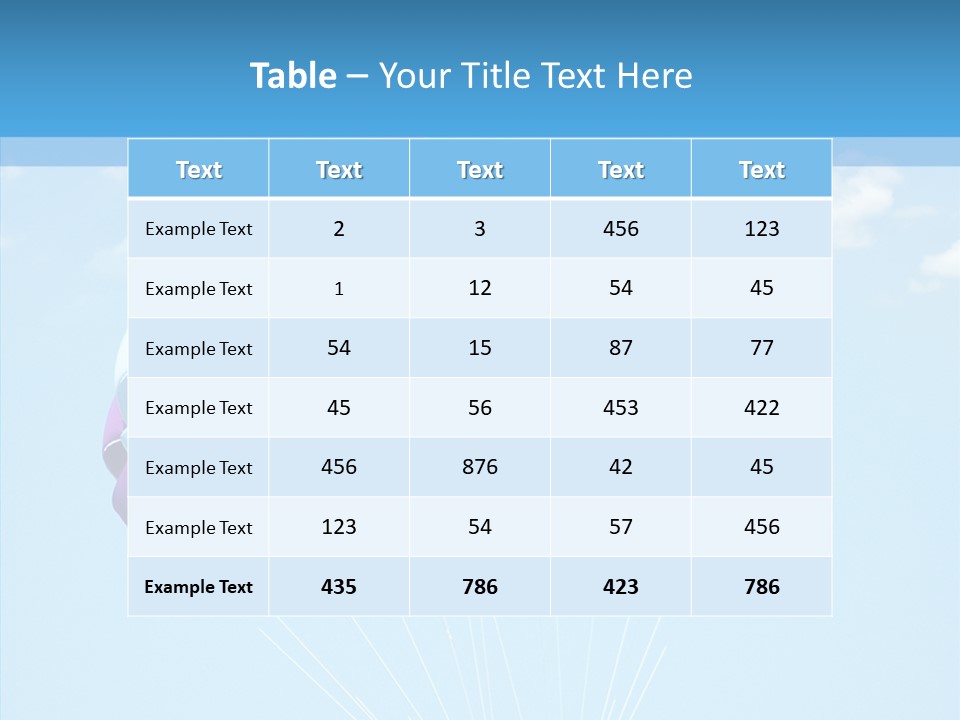 Skydiving Recreational Parasailing PowerPoint Template