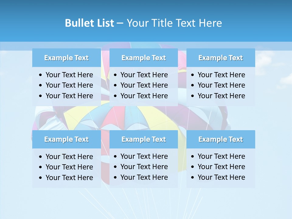 Skydiving Recreational Parasailing PowerPoint Template