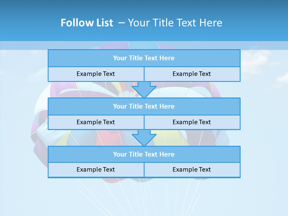 Skydiving Recreational Parasailing PowerPoint Template