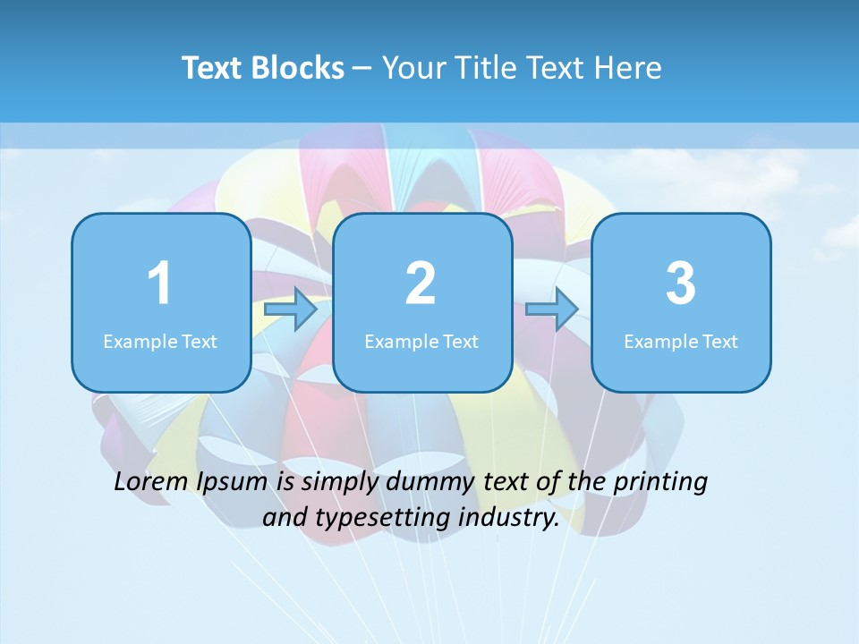 Skydiving Recreational Parasailing PowerPoint Template