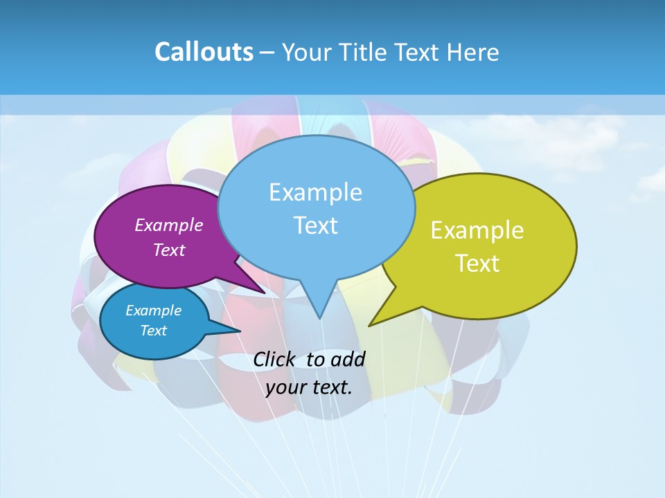 Skydiving Recreational Parasailing PowerPoint Template
