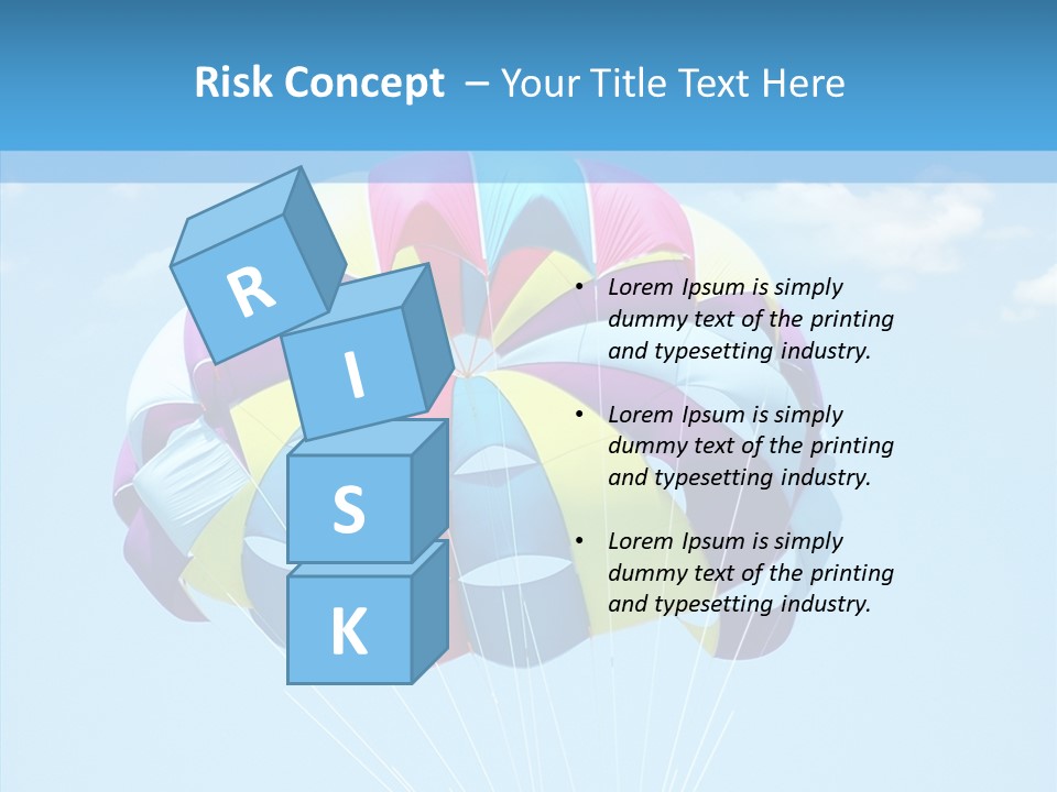 Skydiving Recreational Parasailing PowerPoint Template