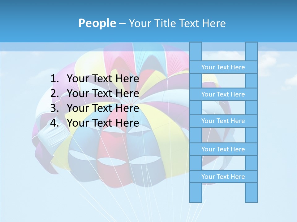 Skydiving Recreational Parasailing PowerPoint Template