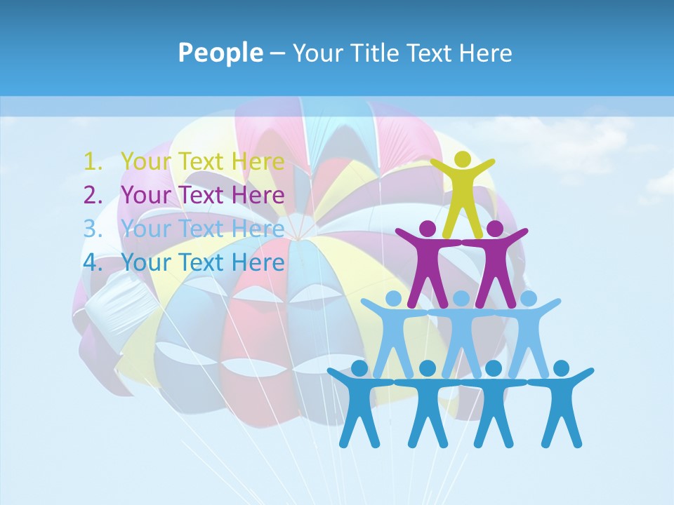 Skydiving Recreational Parasailing PowerPoint Template