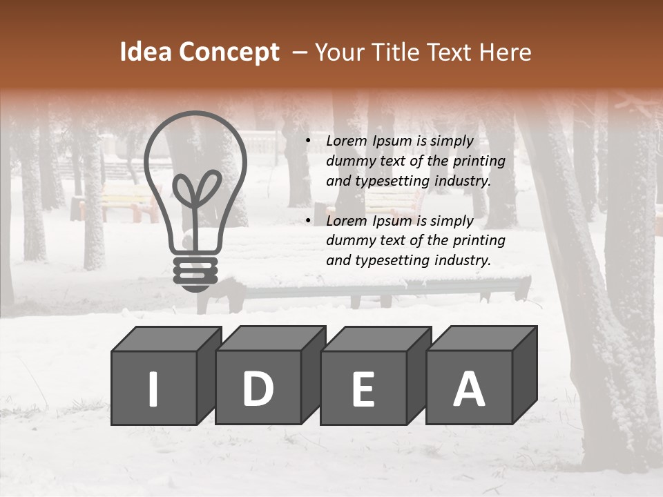 Silence Landscape Light PowerPoint Template