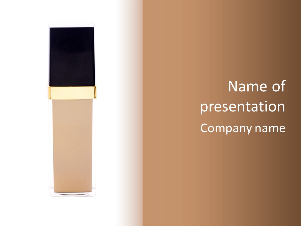 Makeup Products Beige PowerPoint Template