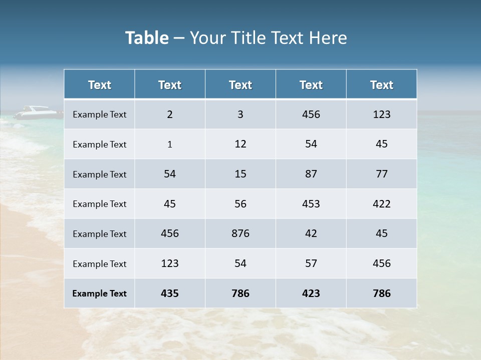 Tourism View Serenity PowerPoint Template