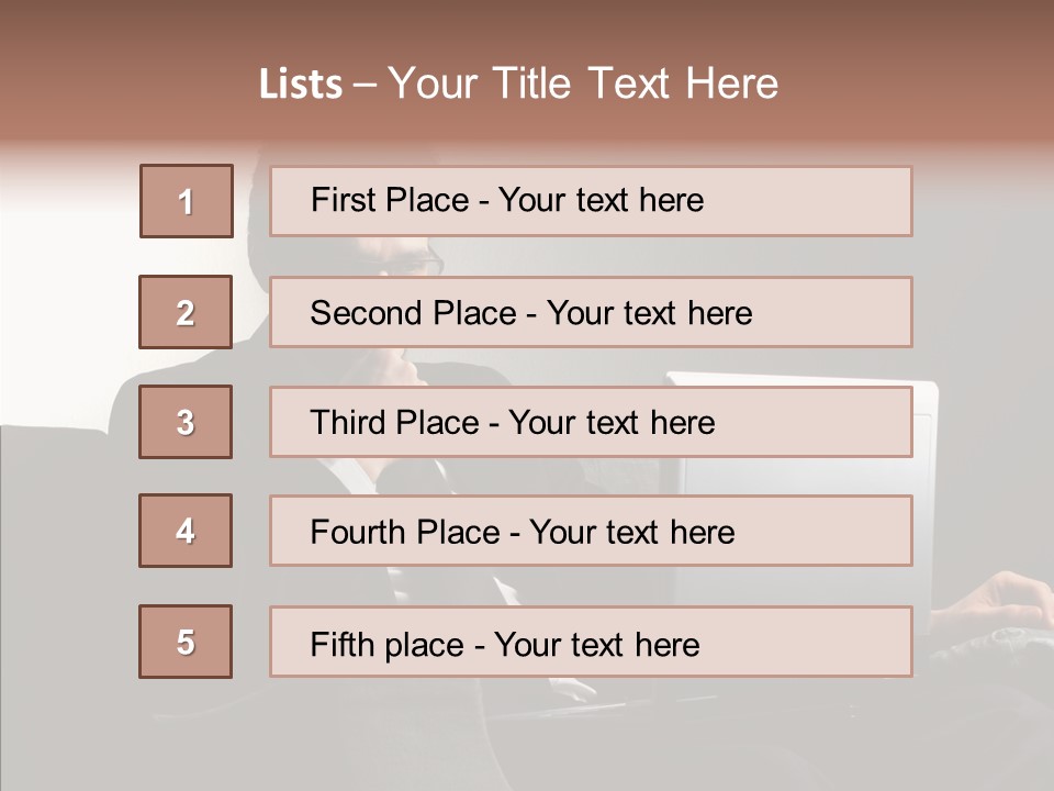 Boy Access Office PowerPoint Template