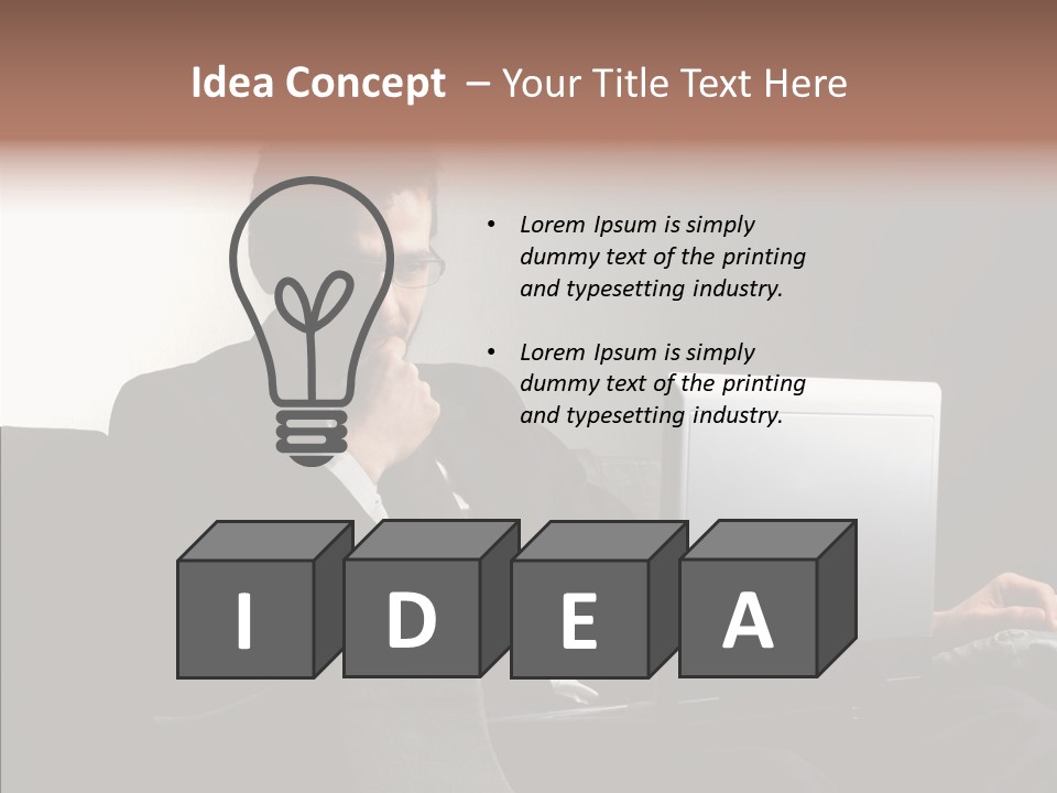 Boy Access Office PowerPoint Template