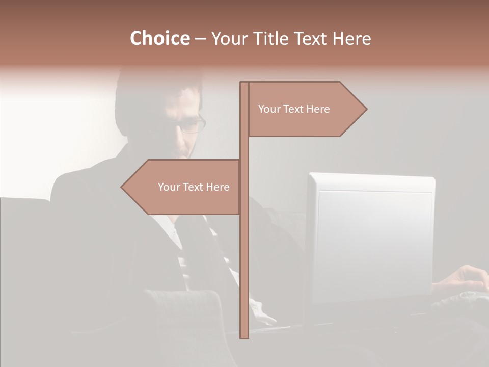 Boy Access Office PowerPoint Template