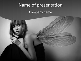 Women Artificial Faeries PowerPoint Template