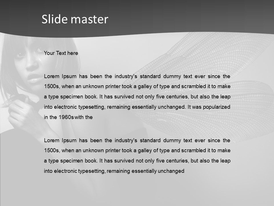 Women Artificial Faeries PowerPoint Template