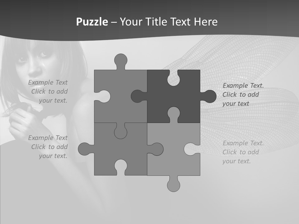 Women Artificial Faeries PowerPoint Template