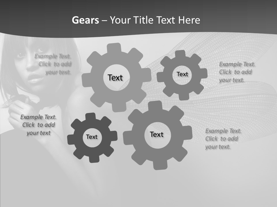 Women Artificial Faeries PowerPoint Template