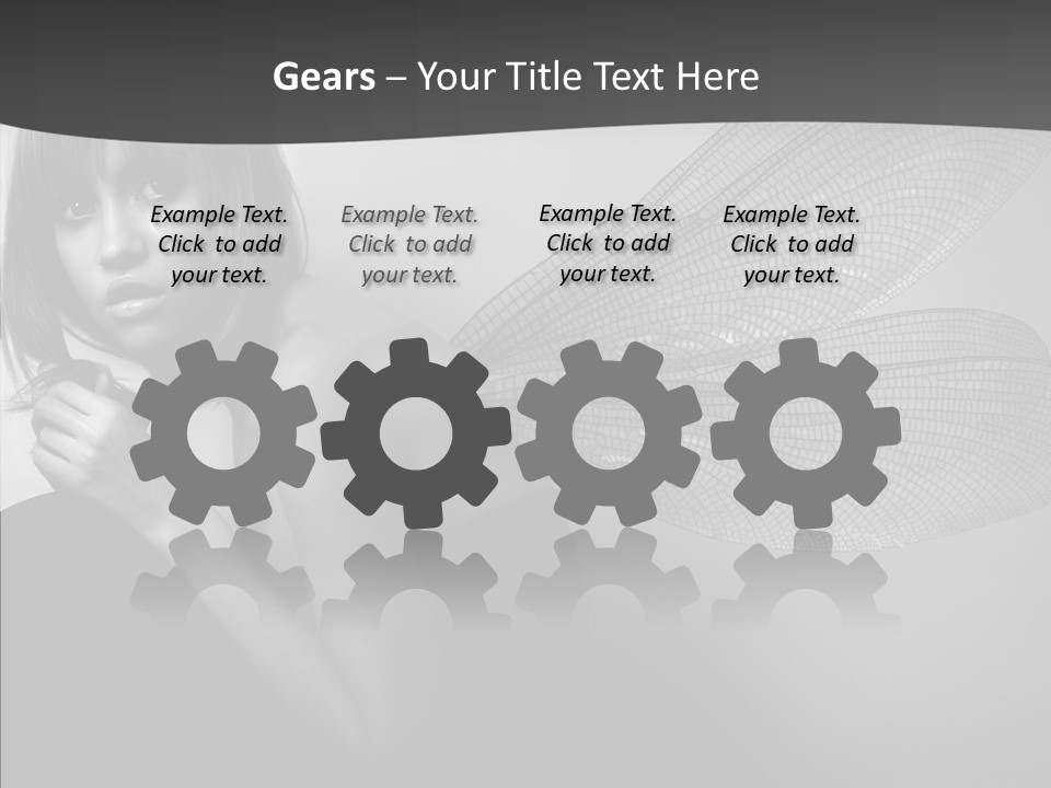 Women Artificial Faeries PowerPoint Template