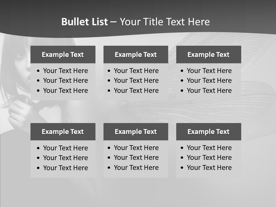 Women Artificial Faeries PowerPoint Template