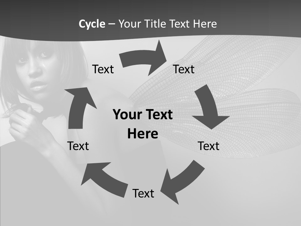 Women Artificial Faeries PowerPoint Template